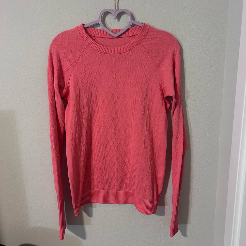 Lululemon Rest Less Pullover Top Size 4 Flash Light Tone Pink